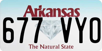 AR license plate 677VYO
