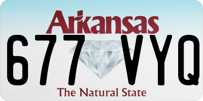 AR license plate 677VYQ