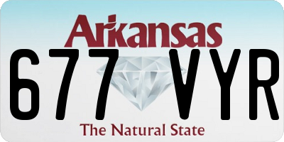 AR license plate 677VYR