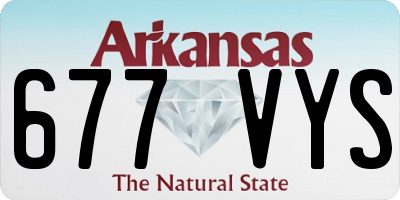 AR license plate 677VYS