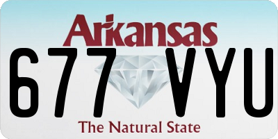 AR license plate 677VYU