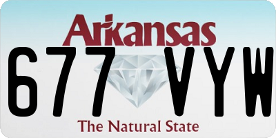 AR license plate 677VYW