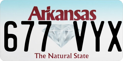 AR license plate 677VYX