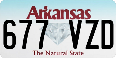 AR license plate 677VZD