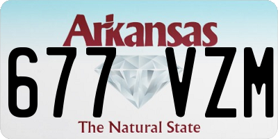AR license plate 677VZM