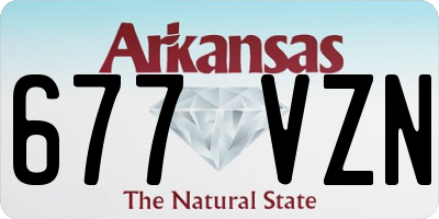 AR license plate 677VZN