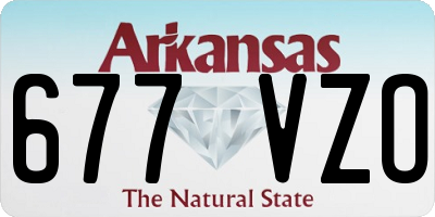 AR license plate 677VZO