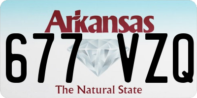 AR license plate 677VZQ