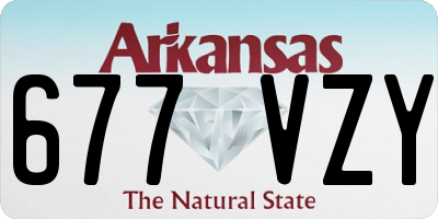AR license plate 677VZY