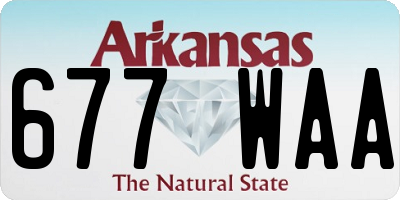 AR license plate 677WAA