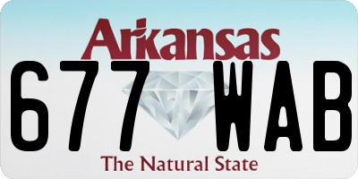 AR license plate 677WAB