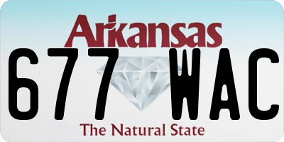 AR license plate 677WAC