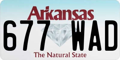 AR license plate 677WAD
