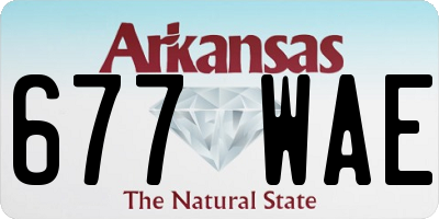 AR license plate 677WAE