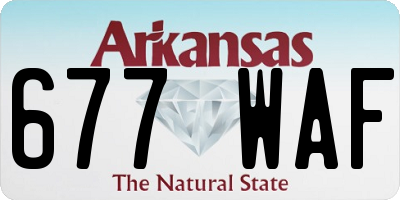 AR license plate 677WAF