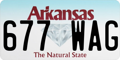 AR license plate 677WAG