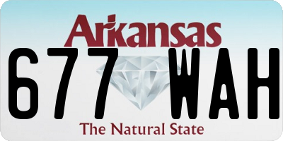 AR license plate 677WAH