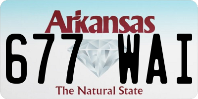 AR license plate 677WAI
