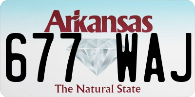 AR license plate 677WAJ