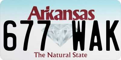 AR license plate 677WAK
