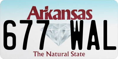 AR license plate 677WAL