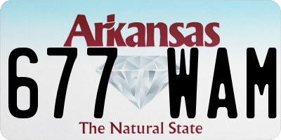 AR license plate 677WAM