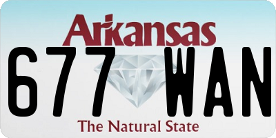 AR license plate 677WAN