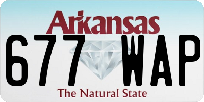 AR license plate 677WAP