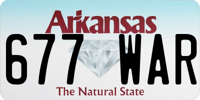 AR license plate 677WAR