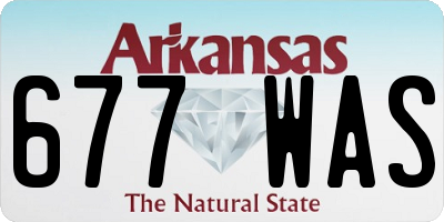AR license plate 677WAS