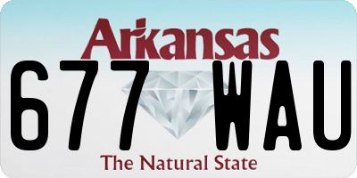 AR license plate 677WAU