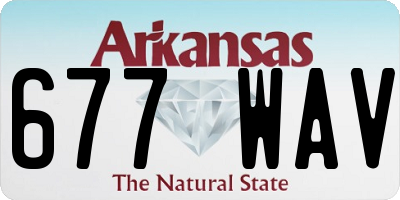 AR license plate 677WAV