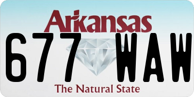 AR license plate 677WAW