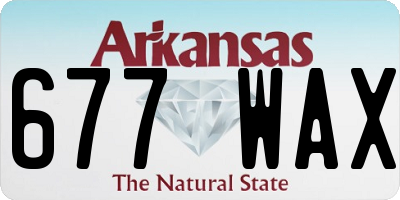 AR license plate 677WAX