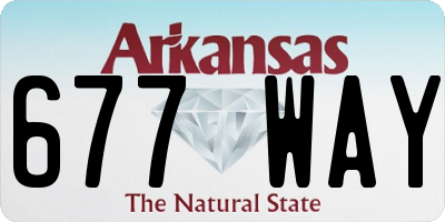 AR license plate 677WAY