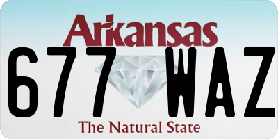 AR license plate 677WAZ