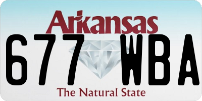 AR license plate 677WBA