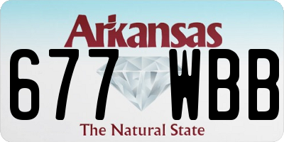 AR license plate 677WBB
