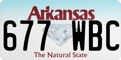 AR license plate 677WBC