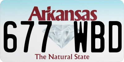 AR license plate 677WBD