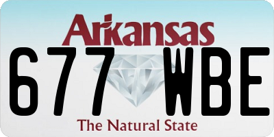 AR license plate 677WBE