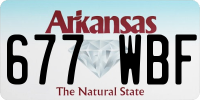 AR license plate 677WBF
