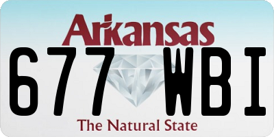 AR license plate 677WBI
