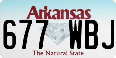 AR license plate 677WBJ