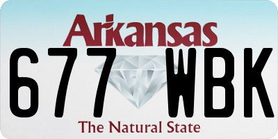 AR license plate 677WBK