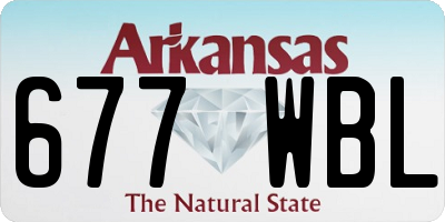 AR license plate 677WBL