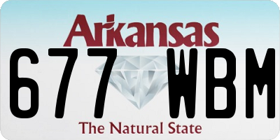 AR license plate 677WBM