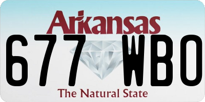 AR license plate 677WBO