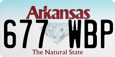 AR license plate 677WBP