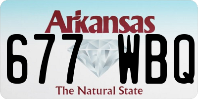 AR license plate 677WBQ
